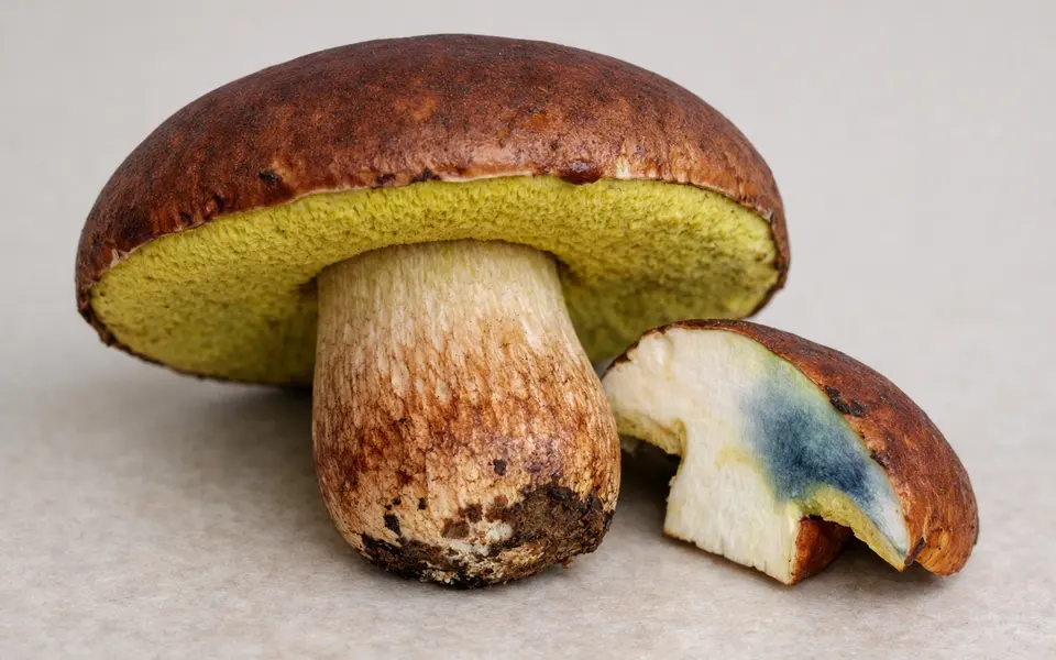 Close-up visual clues that help distinguish bolete identification