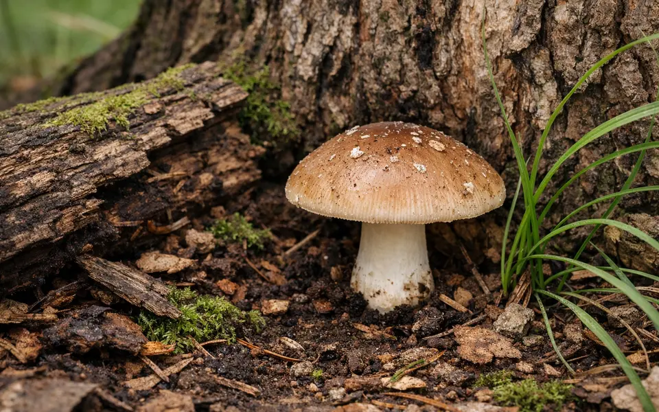 Close-up visual clues that help distinguish mushroom habitat
